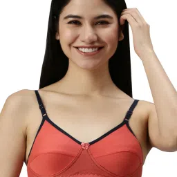 Kryptic Coral Cotton Medium Coverage Bralette Bra image 1