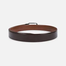 Peter England Brown Leather Solid Reversible Belt image 2