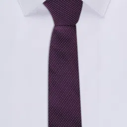 Van Heusen Purple Embroidered Tie image 2