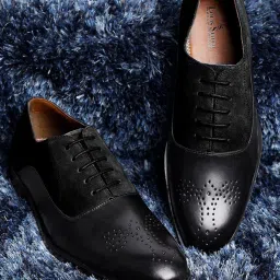 Louis Stitch Men's Obsidian Black Brogue Shoes image 2