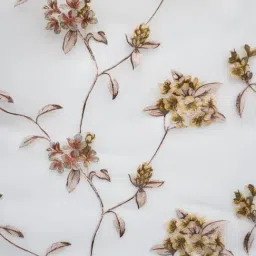 Ariana Floral Embroidery Green Polyester 5 ft Window Curtain image 5