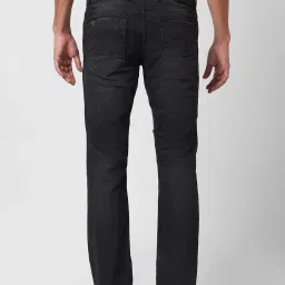 Spykar Black Cotton Bootcut Distressed Jeans image 2