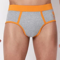 UnderJeans by Spykar Grey Regular Fit Briefs image 1
