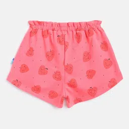 Lil Tomatoes Kids Pink Cotton Printed Shorts image 2