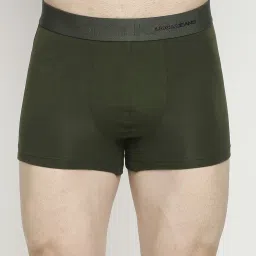 UnderJeans by Spykar Green Regular Fit Trunks image 1
