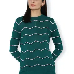 Van Heusen Blue Printed Sweater-image-30
