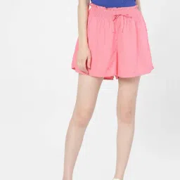 Vero Moda Pink Relaxed Fit Shorts-image-22