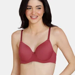 Zivame Maroon Half Coverage Padded T-Shirt Bra image 1