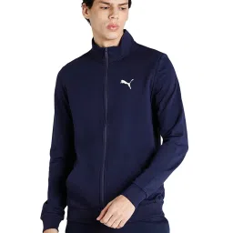 Puma Navy Slim Fit Mock Collar Jacket image 1