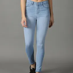 SHOWOFF Light Blue Slim Fit High Rise Jeans-image-60
