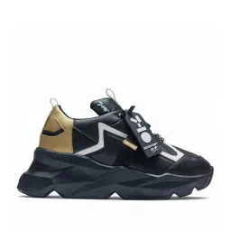 7-10 Women's Elevate Street Black & Gold Sneakers image 2
