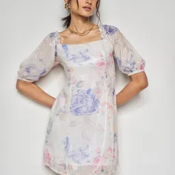 AND Multicolor Floral Print A Line Dress image 1