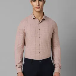 Louis Philippe Mid Pink Slim Fit Checks Shirt-picture-27