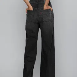 Levi's Women's High Rise Ribcage Navy Wide Leg Jeans image 2