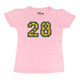 Disney by Wear Your Mind Girls Pink Varsity PrintedRound Neck Pure Cotton T-shirt-picture-44