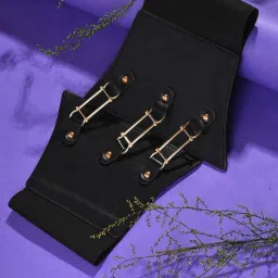 HauteSauce Black Wide Casual Belt for Women image 1