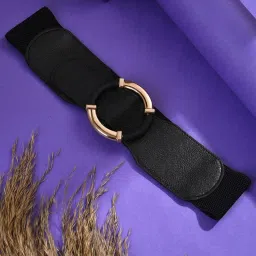 HauteSauce Black Wide Casual Belt for Women image 1