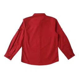 Allen Solly Junior Red Printed Full Sleeves Shirt image 2