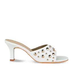 Rocia by Regal Women's White Casual Stilettos image 2