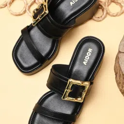 Rocia by Regal Women's Black Casual Sandals image 1