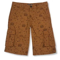 Gini & Jony Kids Brown Printed Bermudas image 1