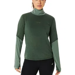 Asics Metarun Mock Neck LS Green T-Shirt image 1
