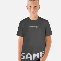 Gini & Jony Kids Grey Graphic Print T-Shirt image 1