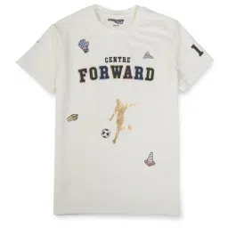 Gini & Jony Kids Off White Printed T-Shirt image 1