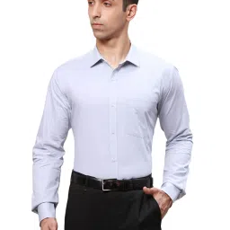 Park Avenue Grey Cotton Slim Fit Shirt image 1