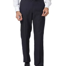 Park Avenue Blue Regular Fit Trousers image 1