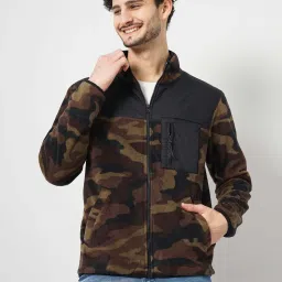 celio celio* Brown Regular Fit Camo Print Jacket image 1