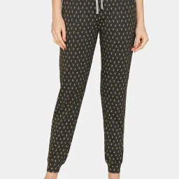 Rosaline by Zivame Black Printed Pyjamas image 1