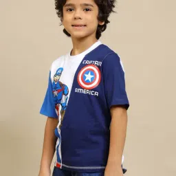 Kidsville Boys Multi Captain America Printed Regular Fit T-Shirt image 3
