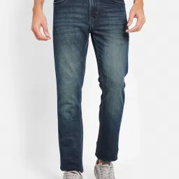 Octave Blue Cotton Regular Fit Stretchable Jeans image 1