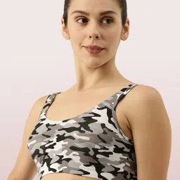 Enamor Grey Non Wired Non Padded Sports Bra image 3