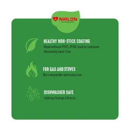 Nirlon Non-Stick Red Aluminium Gas Compatible Cookware Set of 3 Piece image 5