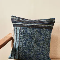 fabindia home Fabindia Indigo Cotton 172 TC 65 GSM Abhinita Ajrakh Cushion Cover-picture-15