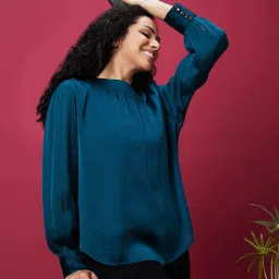 Globus Teal Regular Fit Top image 1