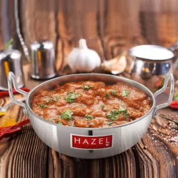 HAZEL Silver Aluminium Kadhai With Handle (2.625 L) image 1