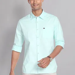 AD by Arvind Aqua Slim Fit Shirt image 1
