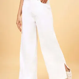 Coolsters by Pantaloons Kids White Cotton Regular Fit Trousers image 1