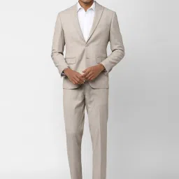 Peter England Elite Beige Slim Fit Two Piece Suit image 1