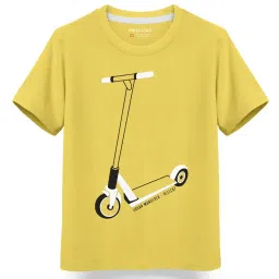 HELLCAT Kids Yellow Printed  T-Shirt image 1