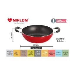 Nirlon Non-Stick Red Aluminium Kitchenware Essential - (2.6mm) image 4
