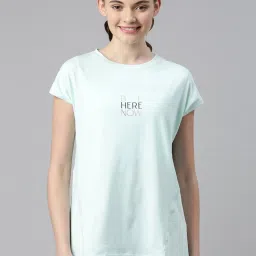 Enamor Blue Cotton Graphic Print Sports T-Shirt image 1