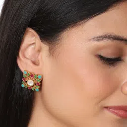 Fabindia Gold-Plated 92.5 Sterling Silver Stud for Women image 1