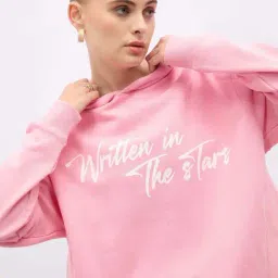 Styli Pink Plain Hoodie image 5