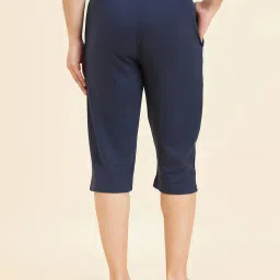 Sweet Dreams Navy Regular Fit Lounge Capris image 2