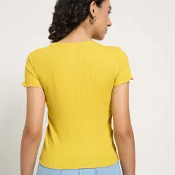 People by Pantaloons Cyber Yellow Top image 2