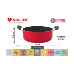 Nirlon Non-Stick Red Aluminium Kitchen Essential Combo Gift Set of 4 Pieces image 5